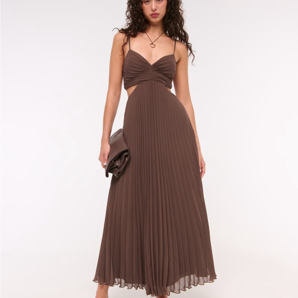 Abercrombie & Fitch Brown Midi Dress